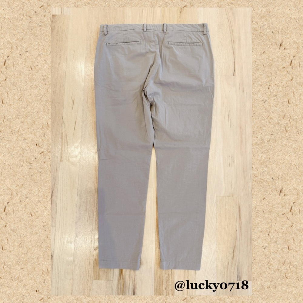 Theory Men’s Zaine Pant in Stretch Cotton in Khaki Tan Sz 36 - Picture 5 of 7